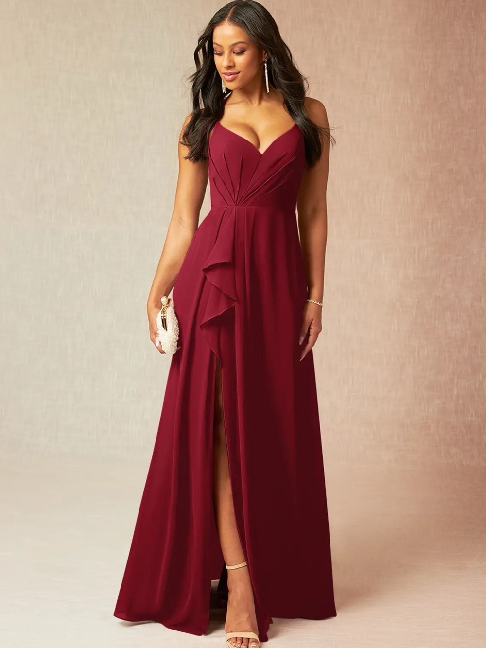 Beautiful Chiffon Evening/ Formal Dress/ Gown with Pockets Sz 20